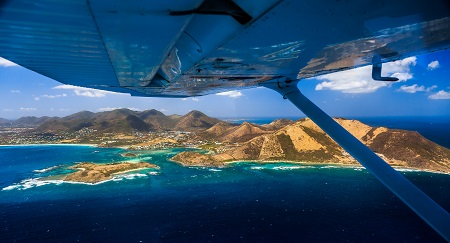Aerial Photo Pinel Island by Philippe Castagna